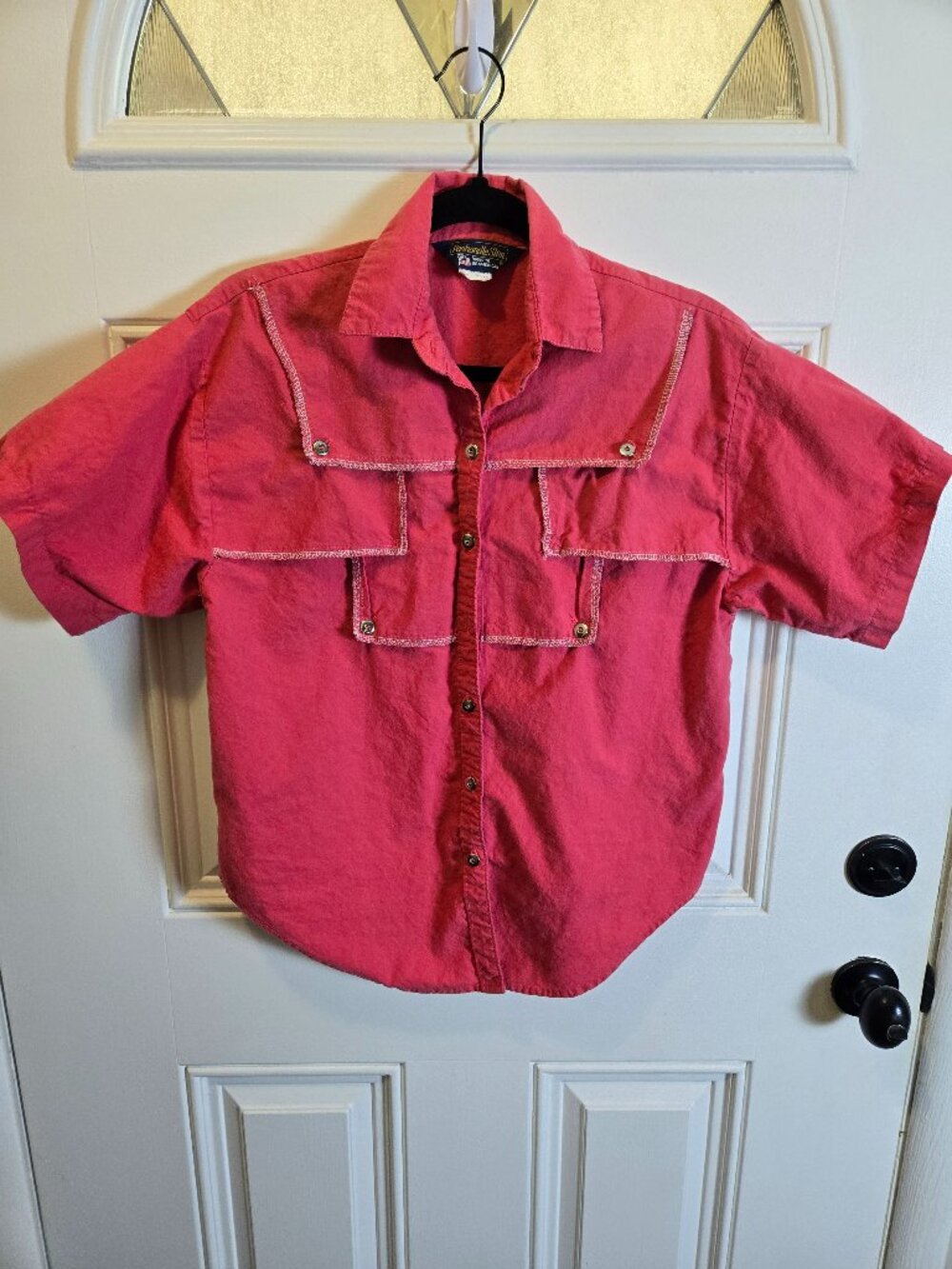 Panhandle Slim Men’s Medium Western Snap Shirt Red Made USA Vintage